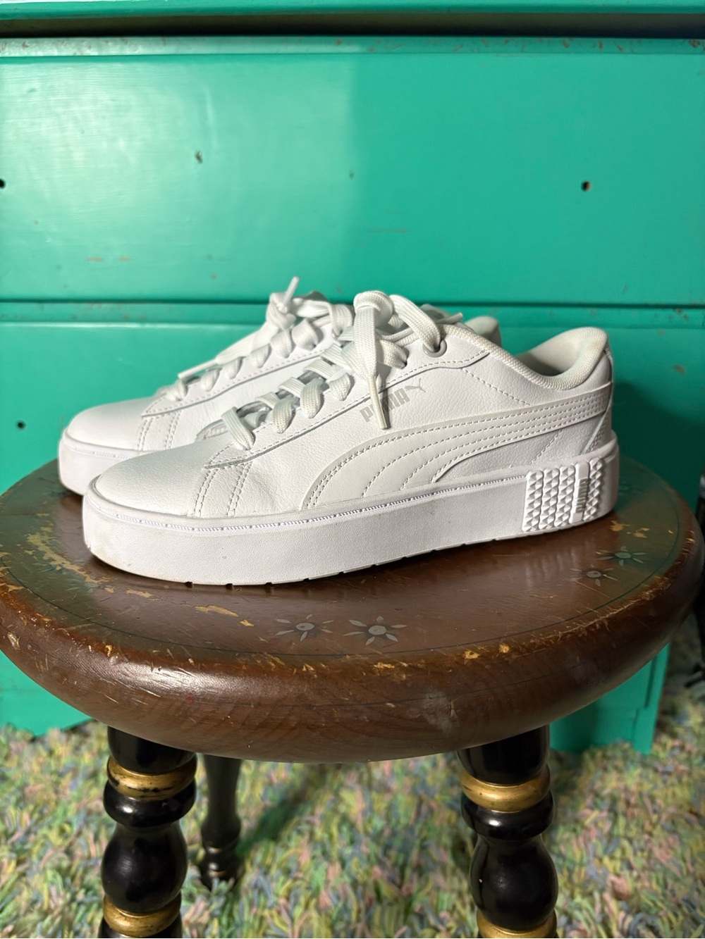 Puma White Platform Sneakers